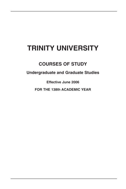 2006-2007 Academic Year - Trinity University