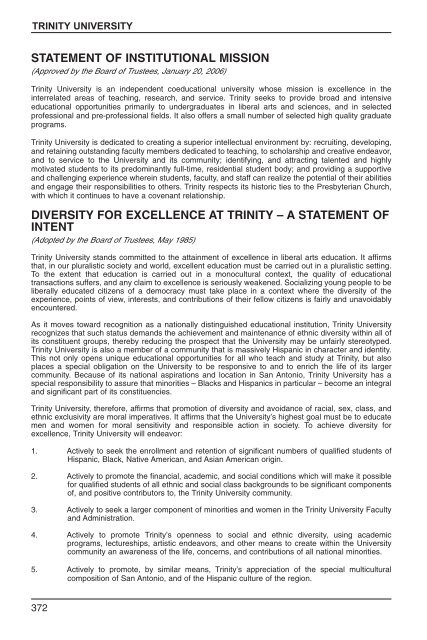 2006-2007 Academic Year - Trinity University