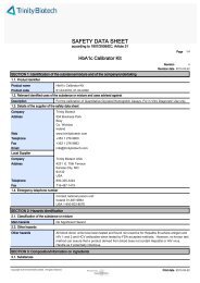 MSDS - Trinity Biotech PLC