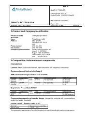 TRINITY BIOTECH USA 1-Product and Company Identification 2 ...