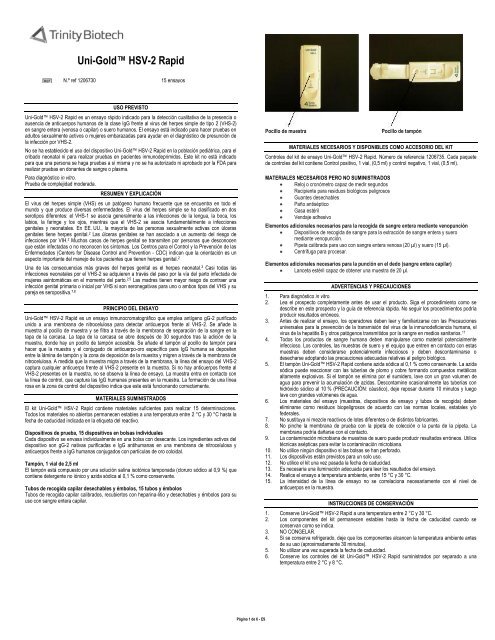 Uni-Gold™ HSV-2 Rapid - Trinity Biotech PLC