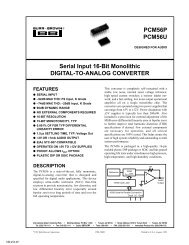 PCM56P PCM56U Serial Input 16-Bit Monolithic ... - VasilTech Audio