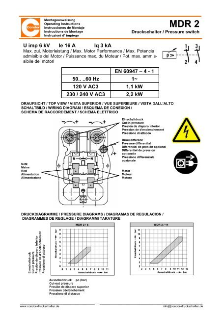 MDR 2 Condor Druckschalter PDF - Trinkwasseraufbereitung ...