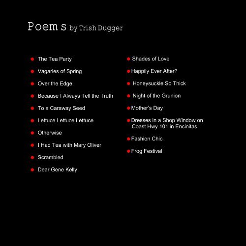 9 poems dugger - Trish Dugger