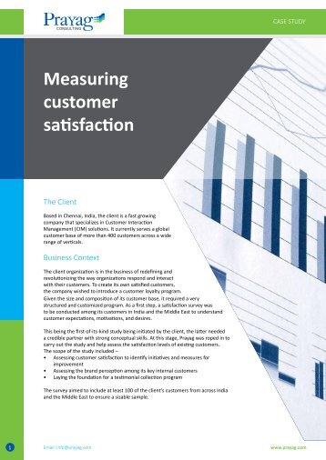 Measuring customer satisfaction