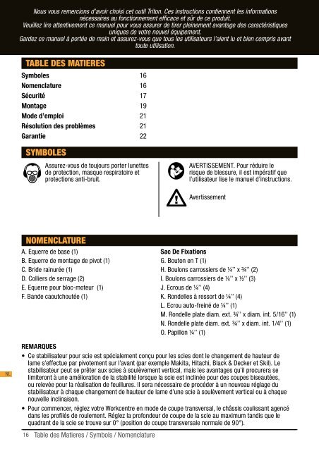 Manual de instrucciones - Triton Tools