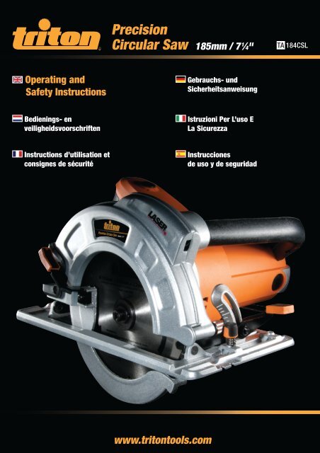 Precision Circular Saw 185mm / 71â4" - Triton Tools