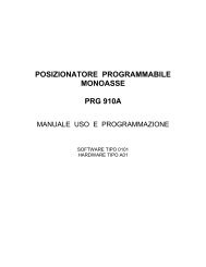 posizionatore programmabile monoasse prg 910a - Triveneta ...