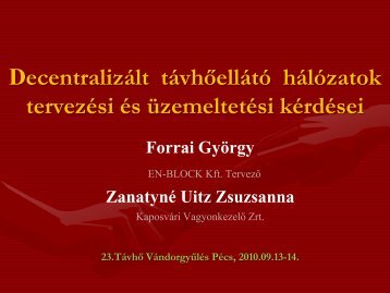 DecentralizÃ¡lt tÃ¡vhÅellÃ¡tÃ³ hÃ¡lÃ³zatok tervezÃ©si Ã©s ... - trivent.hu