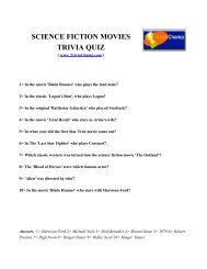 Horror Movie Trivia Questions A Www Triviachamp Com