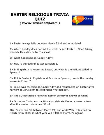 Easter Facts Trivia Innovation Design In Education Aside | easter facts trivia easter trivia questions ii trivia ch Easter Facts Trivia Innovation Design In Education Aside | easter facts trivia easter trivia questions ii trivia ch