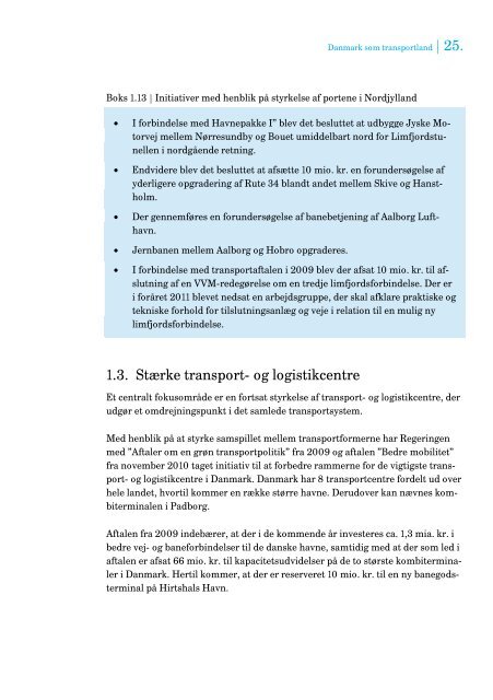 Danmark som transportland - Transportministeriet