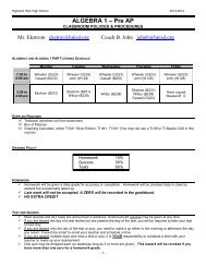 Course Syllabus - Highland Park High School