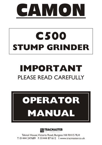 C500 - Petrol Stump Grinder - Exsel Plant & Tool Hire Ltd
