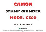Camon - C500 - Petrol Stump Grinder - Exsel Plant & Tool Hire Ltd