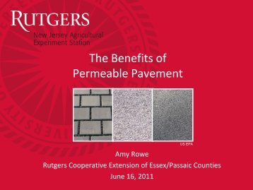 The Benefits of Permeable Pavement - Sustainable Raritan River