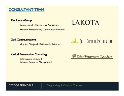 CITY OF FERNDALE City Council Presentation ... - The Lakota Group