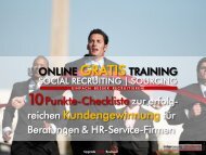 10 Punkte Checkliste für Business Development von HR-Service Unternehmen