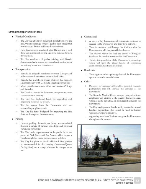 Kenosha State of Downtown Report.indd - The Lakota Group