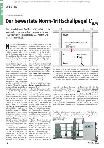 Der bewertete Norm-Trittschallpegel L' n,w - TrockenBau Akustik