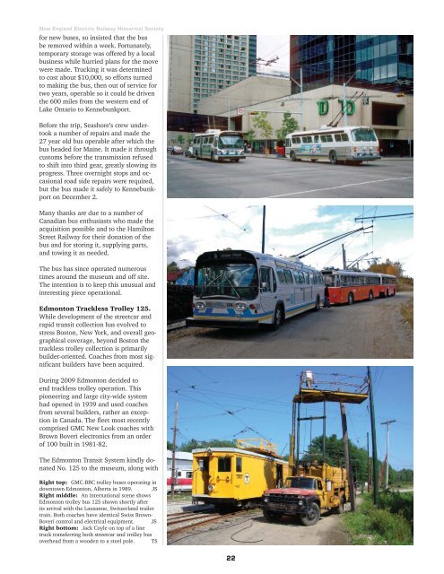 2009 Annual Report - the Seashore Trolley Museum