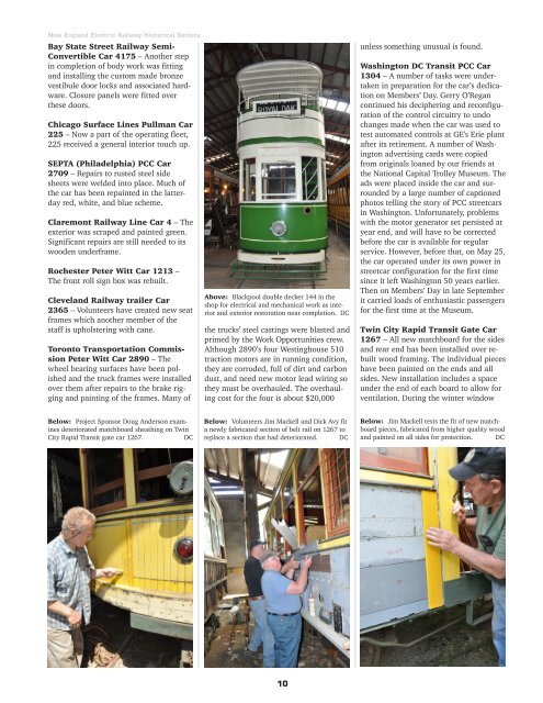 2011 Annual Report - the Seashore Trolley Museum