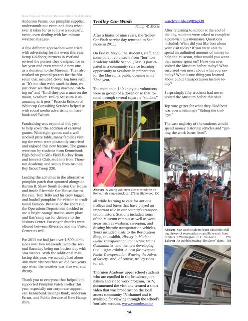 2011 Annual Report - the Seashore Trolley Museum
