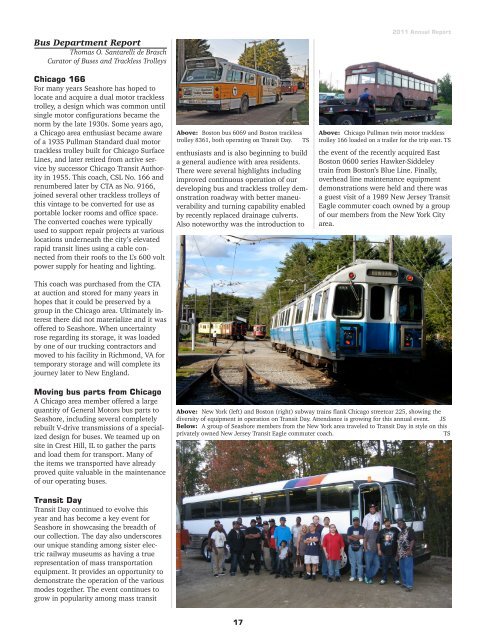 2011 Annual Report - the Seashore Trolley Museum