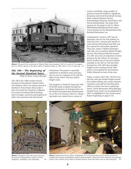 2007 Annual Report - the Seashore Trolley Museum