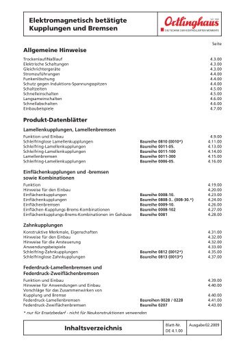 Elektromagnetisch betÃ¤tigte Kupplungen und Bremsen - Ortlinghaus