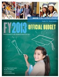 FY2013 Official Budget - Austin ISD