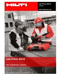 List Price 2012 - Hilti