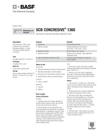 SCB Concresive 1360 Product Data Sheet - Brock White