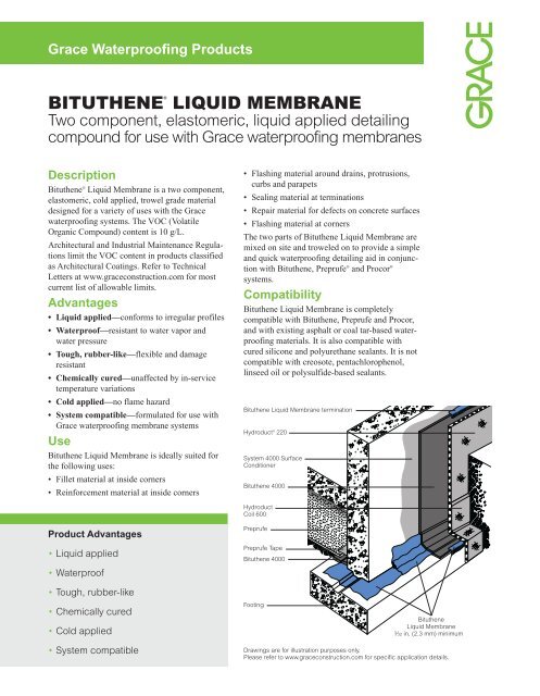 Bituthene Liquid Membrane - Grace Construction Products