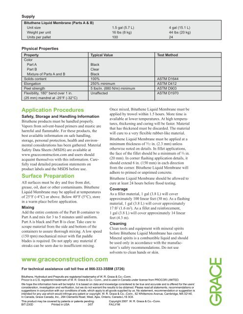 Bituthene Liquid Membrane - Grace Construction Products