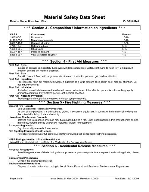 Ultraplan 1 Plus (English) - T and A Supply Company, Inc.