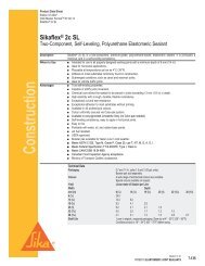 Sikaflex 2C Self-Leveling Product Data Sheet - Brock White