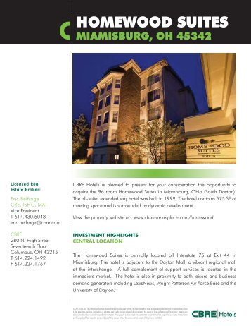 Homewood Suites Dayton.indd - CBRE Marketplace