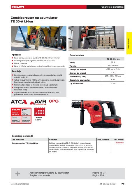 Rotopercutoare cu acumulator.pdf(1.5Mb) - Hilti