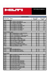 VÃ½robnÃ­ ÄÃ­slo Popis Cena v EUR bez DPH Cena v EUR s DPH ... - Hilti