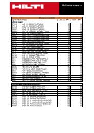 Limit za opravu SR od 1.3.2010_Final - Hilti