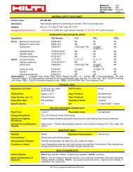 ® MSDS No.: 276 Revision No.: 008 Revision Date: 04/12/10 ... - Hilti