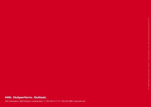 Corporate Responsibility Brochure - Hilti