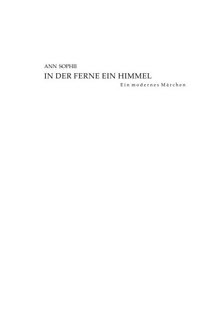 das erste Kapitel von IN DER FERNE EIN HIMMEL als PDF