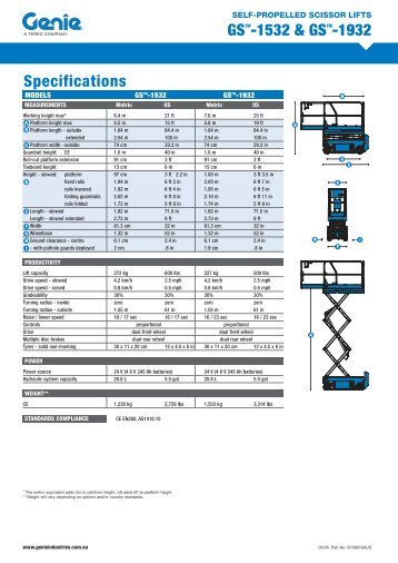 Genie - GS1932 - Scissor Lift - JW Hire & Sales Ltd