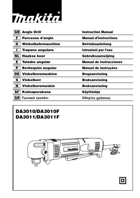 Makita - DA3011 - Right Angle Drill