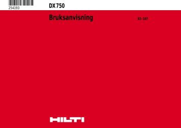 DX750 Bruksanvisning - Hilti
