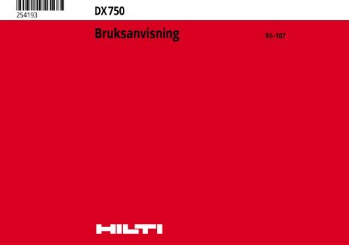 DX750 Bruksanvisning - Hilti