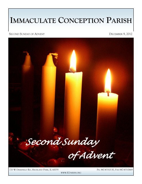 Second Sunday of Advent - Immaculate Conception Parish