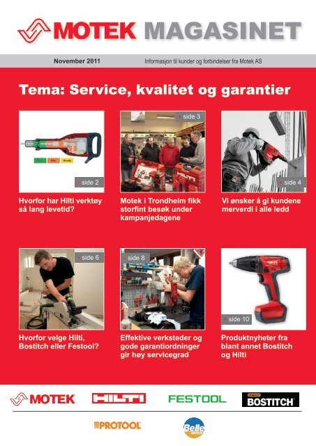 Service, kvalitet og garantier - Motek